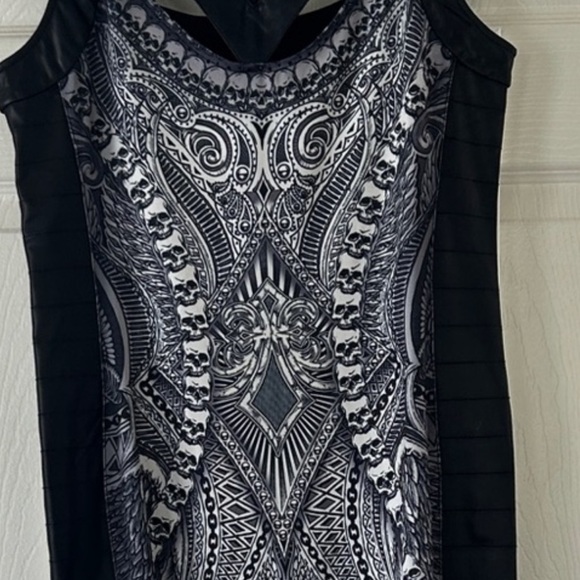 Affliction Black and White skull Patterned Dress - Picture 2 of 8